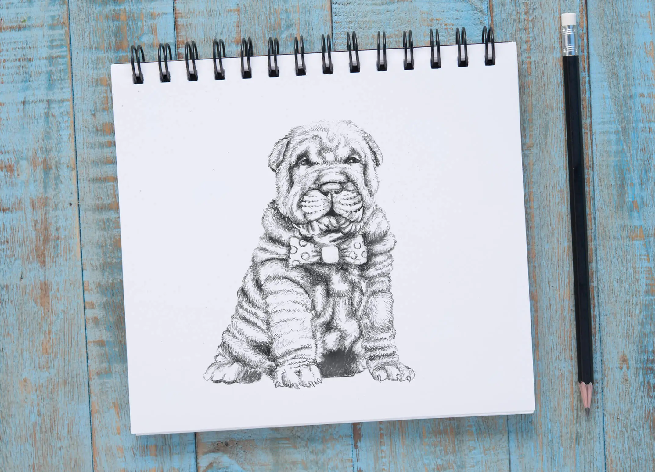 illustration drawing pencil dog